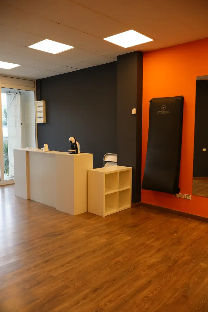 Recepción y zona de entrenamiento